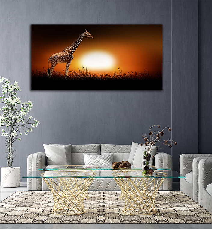 WEB006 0012 ML 0020 22639464 giraffe on the background of sunset AOAY5550