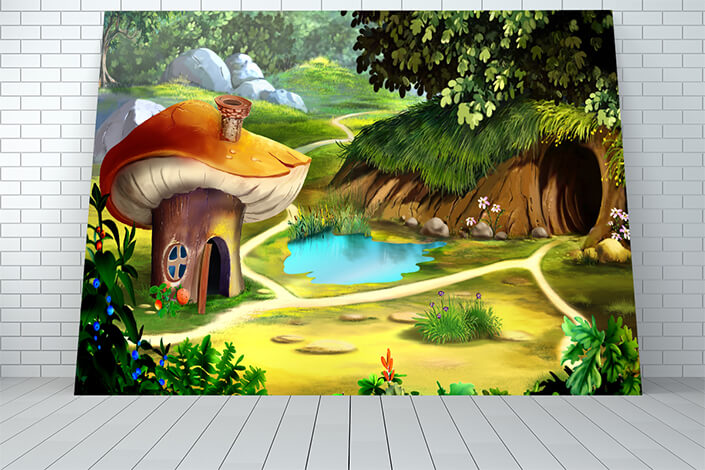 WEB006 0015 ML 0005 48806064 fairy tale forest gnome house AOAY5990