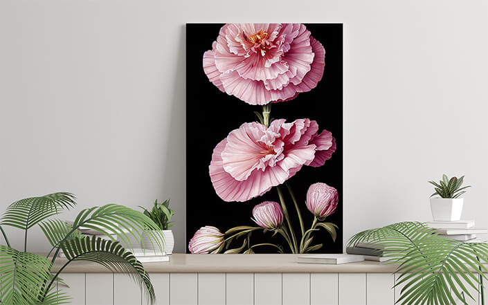 WEB006 0016 ML 0016 49132776 artistic illustration of the pink carnation flower AOAY8225