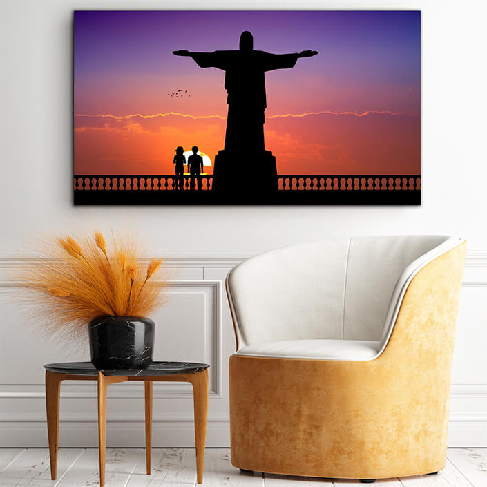WEB006 0017 ML 0041 29889140 silhouette of the Christ of Rio de Janeiro AOAY4951