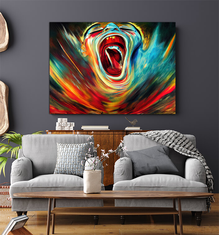 WEB006 0020 MS 0019 48722320 roaring anger exploding into a violent scream abstract AOAY6532