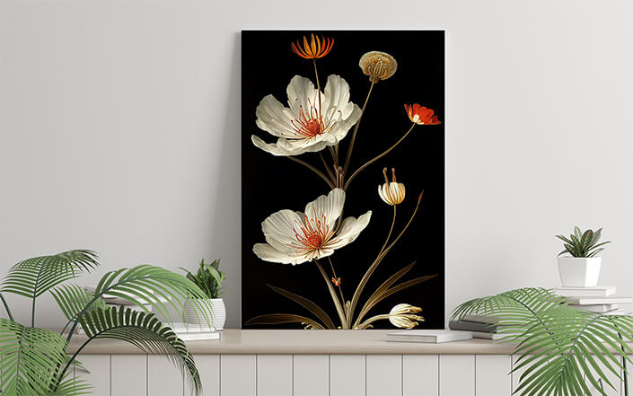 WEB006 0021 ML 0011 49132826 desert apache plume flower illustration on black AOAY8230