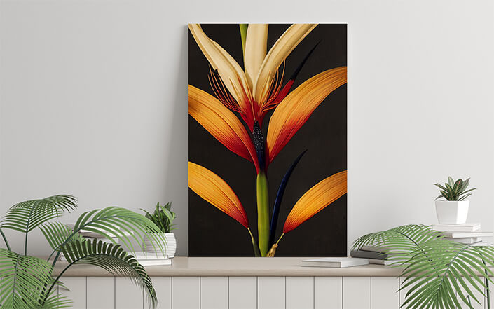 WEB006_0022_ML__0010_49132846_artistic illustration of the colorful bird of paradise flower AOAY8231