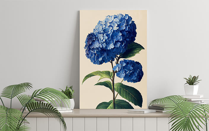WEB006 0023 ML 0009 49132854 artistic illustration of the blue hydrangea flower AOAY8232
