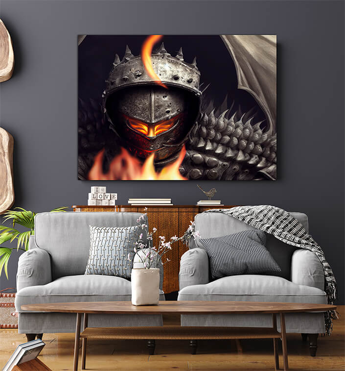 WEB006 0023 MS 0016 48835660 The sinister knight on fire AOAY6245
