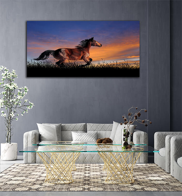 WEB006 0024 ML 0008 22639492 The horse on the background of sunset sky AOAY5560