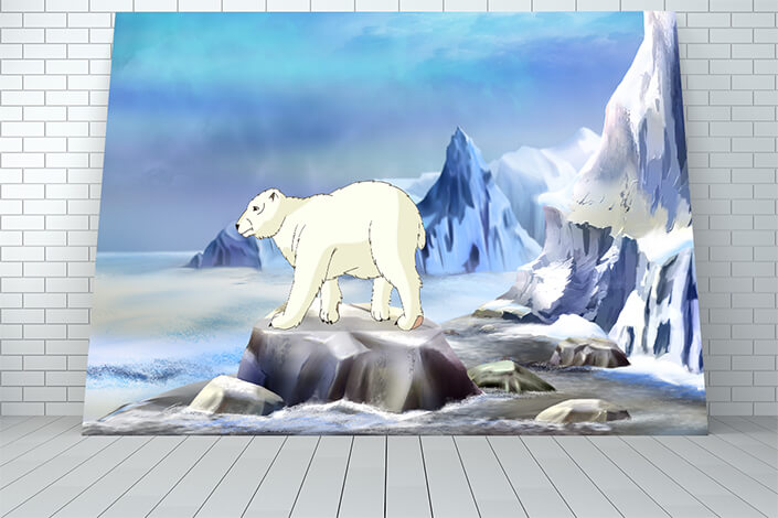 WEB006 0025 ML 0030 47491610 polar bear on the arctic ocean AOAY5942