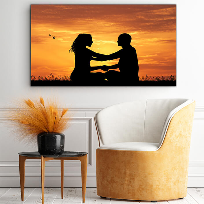 WEB006 0025 ML 0036 29889058 couple doing yoga at sunset AOAY4948