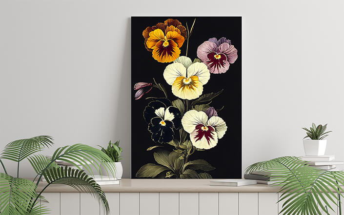 WEB006 0027 ML 0005 49139524 artistic illustration of the colorful pansy flower AOAY8236