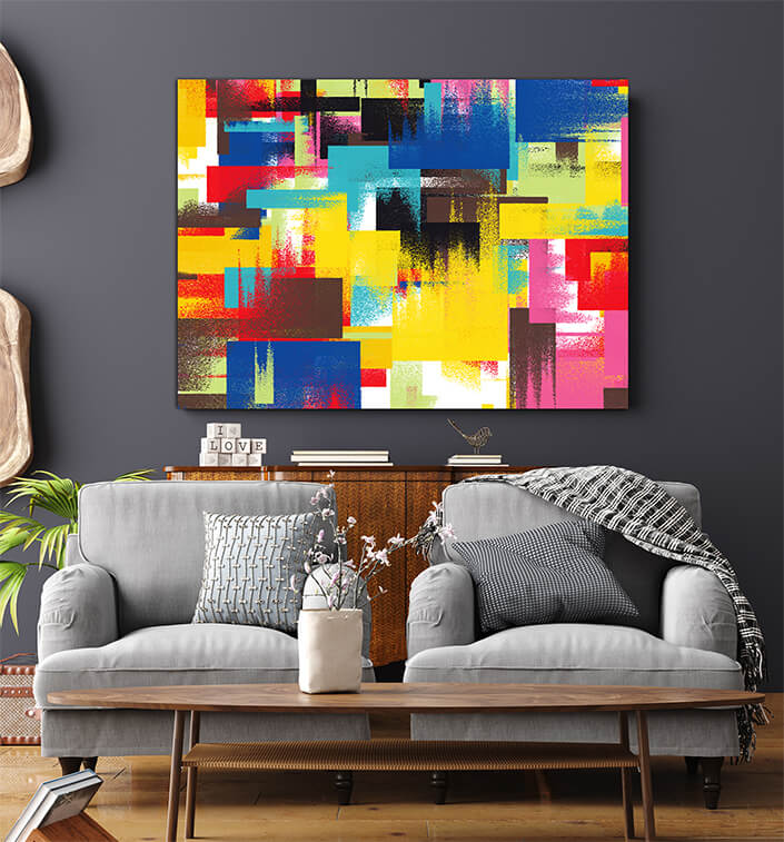 WEB006 0029 MS 0010 Multi Coloured Abstract Painting AOAY5456