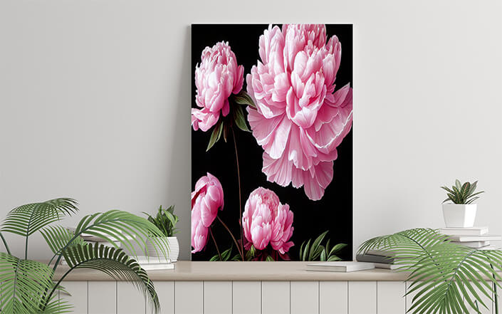 WEB006 0035 ML 0055 49132432 artistic illustration of the pink peony flower AOAY8184