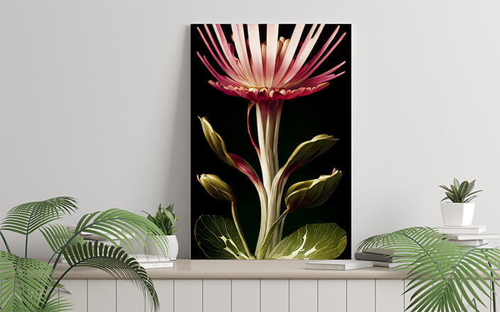 WEB006 0046 ML 0044 49132482 ice plant flower with pink petals a beautiful artistic illustration AOAY8195