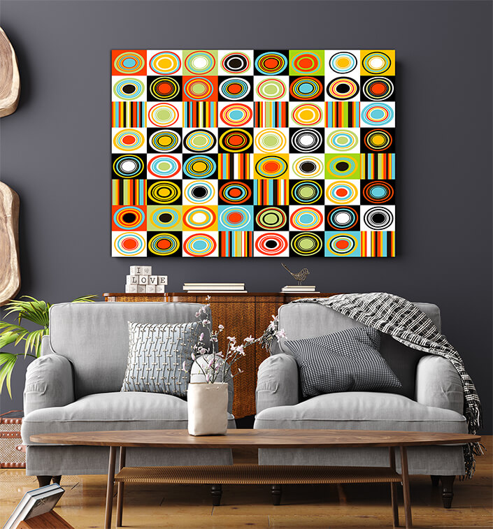 WEB006 0046 MS 0055 25818036 colorful background with dots circles and stripes AOAY5611