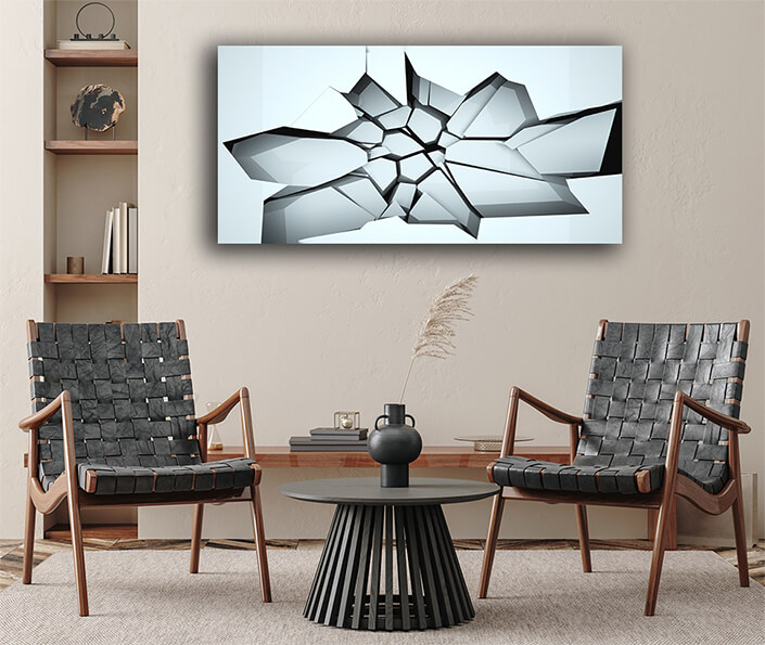 WEB006 0062 MP 0014 31627268 computer generated destructed wall and falling down fragments AOAY5058