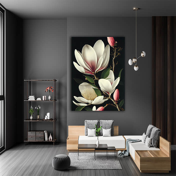 WEB007 0003 ML 0019 49132766 artistic illustration of the white magnolia flower AOAY8221
