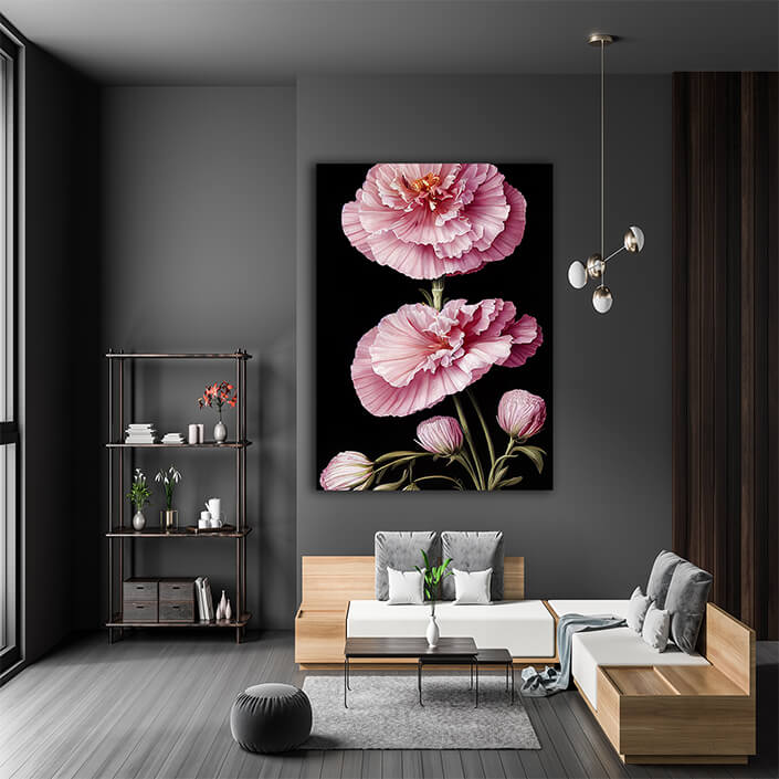 WEB007 0006 ML 0016 49132776 artistic illustration of the pink carnation flower AOAY8225