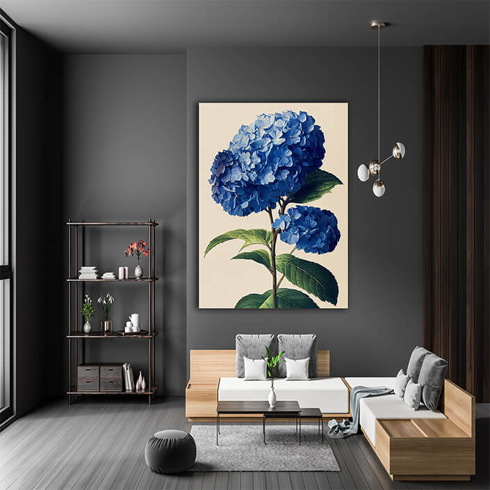 WEB007 0013 ML 0009 49132854 artistic illustration of the blue hydrangea flower AOAY8232