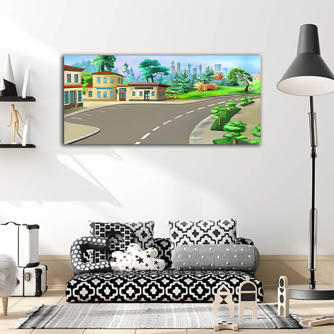 WEB007 0017 ML 0003 48842240 country highway parking illustration AOAY5994
