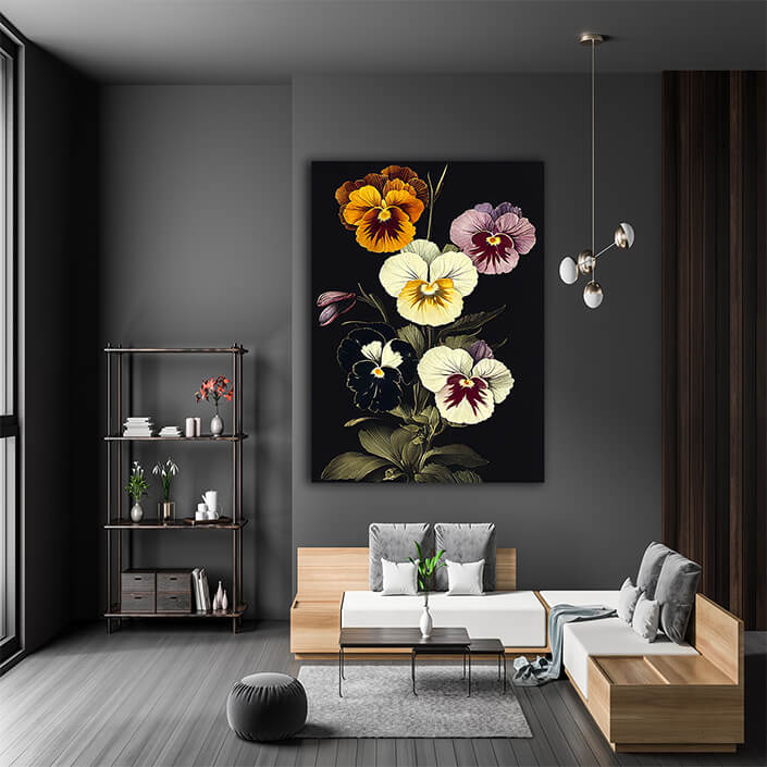 WEB007 0017 ML 0005 49139524 artistic illustration of the colorful pansy flower AOAY8236