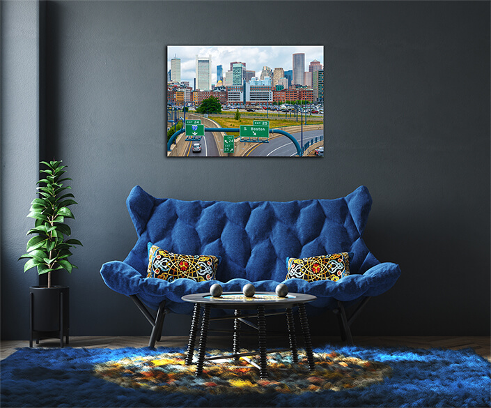 WEB007 0018 ML 0024 MP 0013 32326680 USA Boston skyline in summer day view of downtown and highway AOAY5418