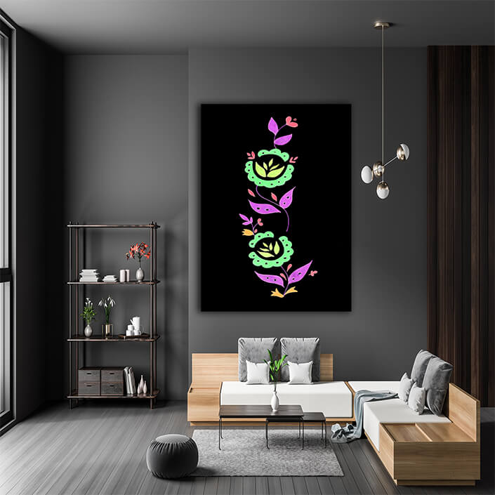 WEB007 0021 ML 0001 32701114 doodle flowers and leaves floral motif AOAY8313