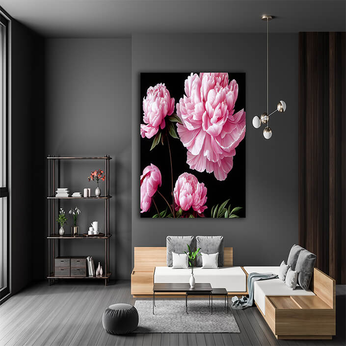 WEB007 0025 ML 0055 49132432 artistic illustration of the pink peony flower AOAY8184