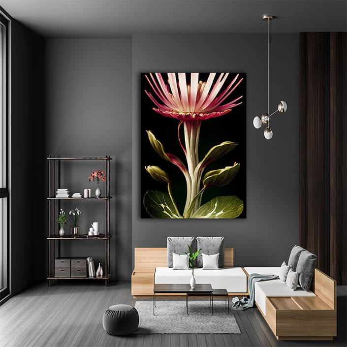 WEB007 0036 ML 0044 49132482 ice plant flower with pink petals a beautiful artistic illustration AOAY8195