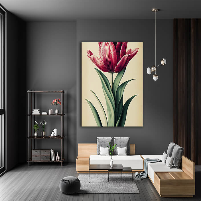 WEB007 0050 ML 0030 49132686 artistic illustration of the beautiful red tulip flower AOAY8210
