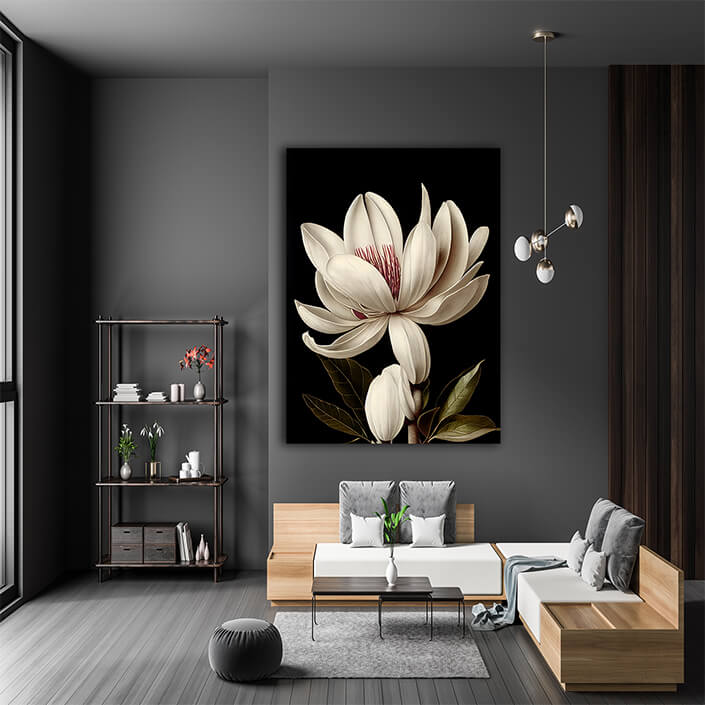 WEB007 0052 ML 0028 49132690 artistic illustration of the beautiful creamy magnolia flower AOAY8212