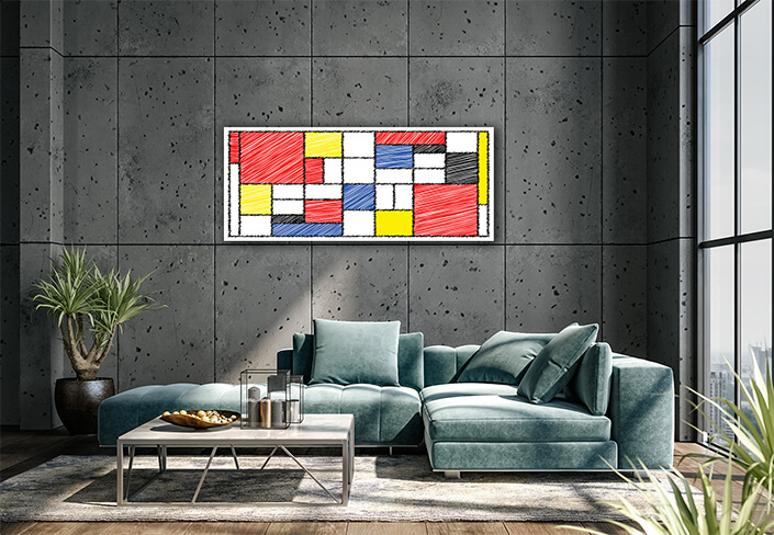 WEB008 0002 MP 0027 AdobeStock 372496106 [Converted] Checkered Piet Mondrian style emulation 03 Dutch mosaic AOAY8134
