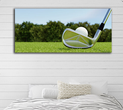 WEB008 0032 ML 0004 48167082 golf ball on tee and golf club with fairway green AOAY6169