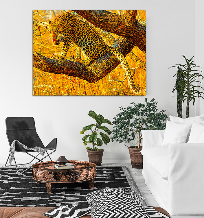 WEB002 0028 MS 0034 12724174 leopard in national park in tanzania ARTED AOAY6965