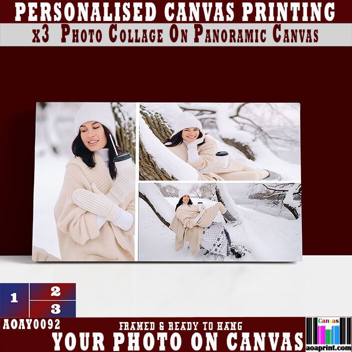 x3 Collage Panoramic Canvas Print {3g} (AOAY0092.)
