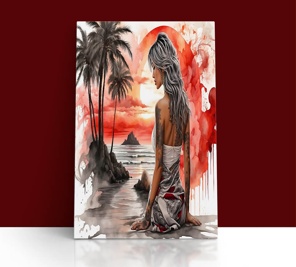 AOA13081_0002_ML_57305000_Painting Of Woman Sitting On Beach AOA13999 (2)