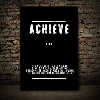 EBAY01__0007_ACHIEVE (TO ACHIEVE IS TO SET A GOAL DEVELOP A PLAN, TAKE ACTION, AOAY9141