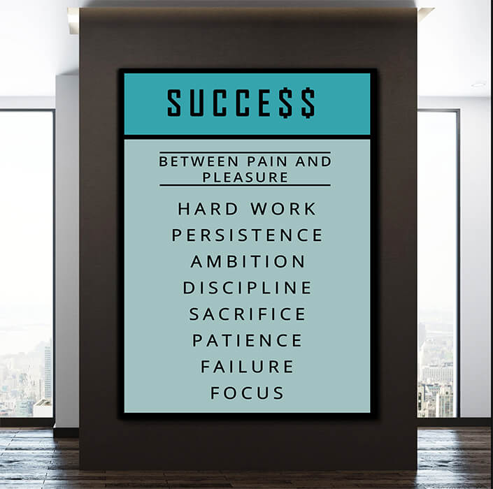 MOCKUP07 0017 SUCCESS, BETWEEN PAIN AND PLEASURE Hard work, Presistence, Ambition, AOAY8025