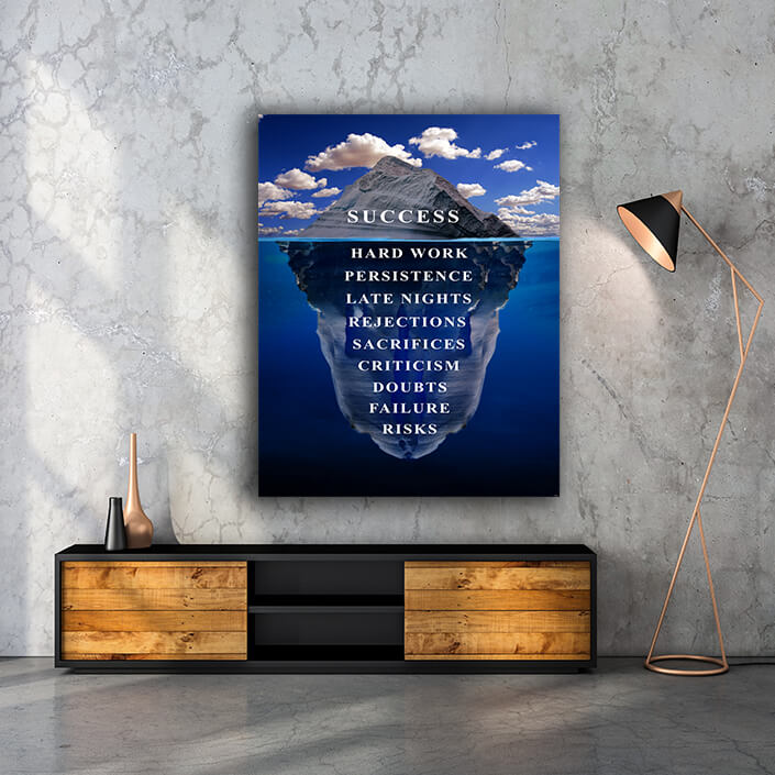 MOCKUPS09 0023 SUCCESS, Hard work, Presistence, Late Nights, Rejections, Sacrifices, Risks. AOAY8019