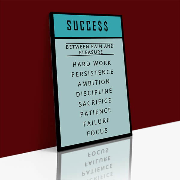 M 0026 N1 SUCCESS, BETWEEN PAIN AND PLEASURE Hard work, Presistence, Ambition, AOAY8025