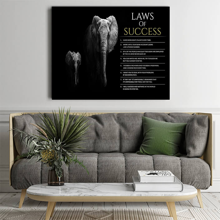 Mother And Baby Elephant LAW OF SUCCESS AOAY8001 (2)