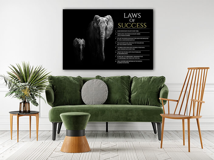 Mother And Baby Elephant LAW OF SUCCESS AOAY8001 (3)