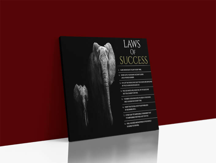 Mother And Baby Elephant LAW OF SUCCESS AOAY8001 (6)