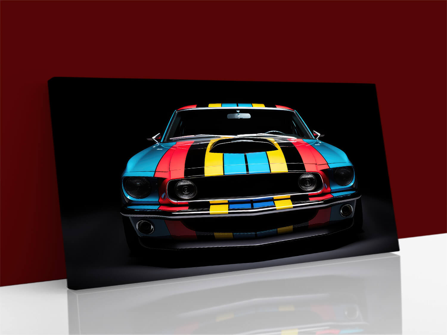 N1_56211088_Racing Stripes car Revival Realistic On Black Background AOA10899