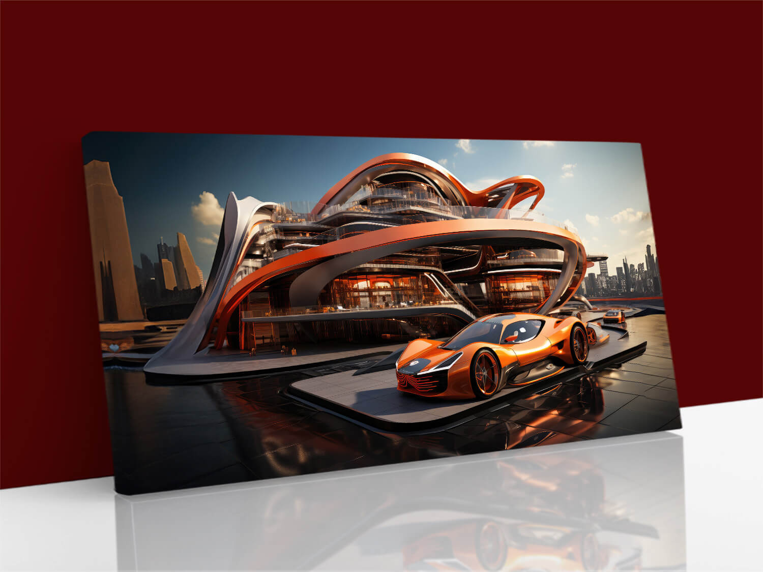 N1_56429464_Futuristic Sports Car On Neon Acceleration Of a Supercar AOA10909