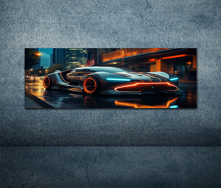 W1 0038 E4 0008 MP&PRINT 0001 57081406 Model Sports Car With Lights Reflecting Driving Fast AOAY12749