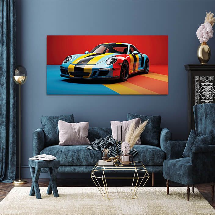 WEB7_0021_MP__0044_56211078_Posh Racing Stripes car Revival Photo Realistic Illustration AOA10898