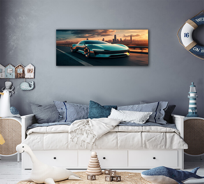 W 0003 W3 0009 MP&PRINT 0003 57126658 Electric Car On The Road Futuristic Vehicle Design AOAY12817