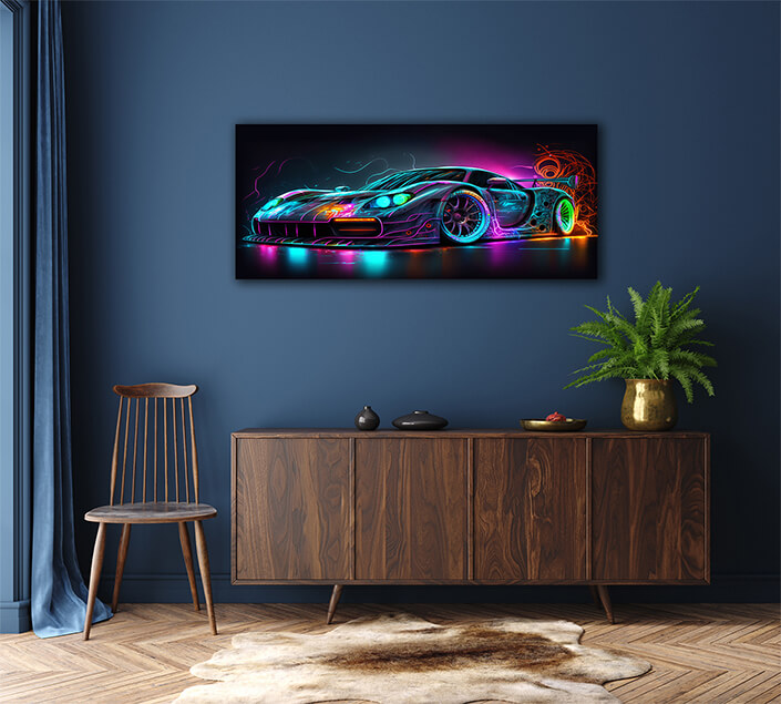 W 0011 W4 0006 MP&PRINT 0008 57535616 High Resolution Neon Racing Car Futuristic Concept AOA10961