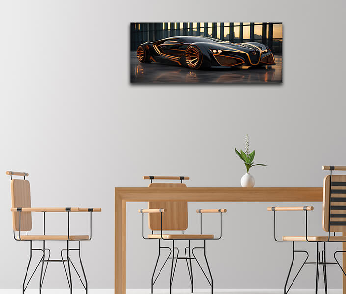 W 0012 E4 0007 MP&PRINT 0002 56037860 Black Futuristic Powerful Supercar High Speed Sports Car AOAY12792
