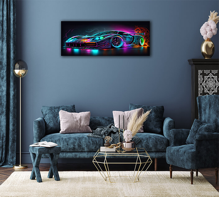 W 0031 W2 0001 MP&PRINT 0008 57535616 High Resolution Neon Racing Car Futuristic Concept AOA10961