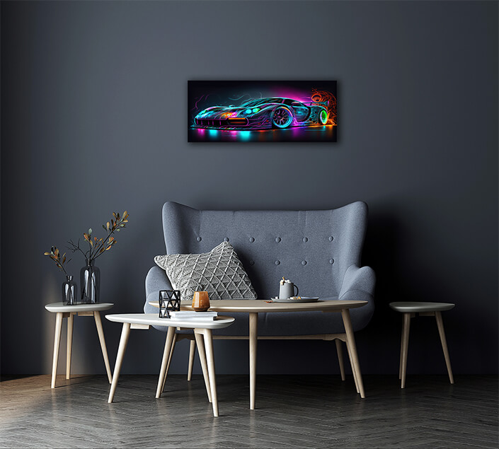 W 0039 W1 0001 MP&PRINT 0008 57535616 High Resolution Neon Racing Car Futuristic Concept AOA10961